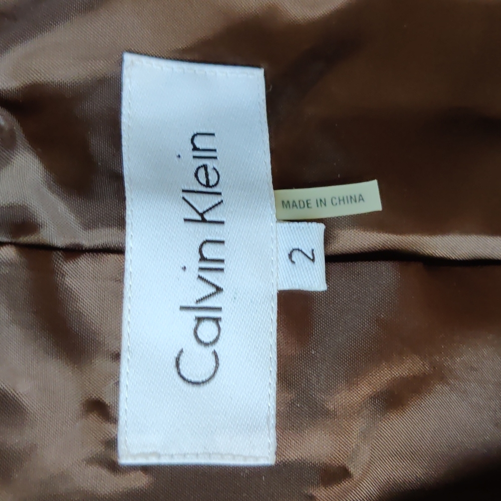 Calvin Klein Suit jacket size 2 brown